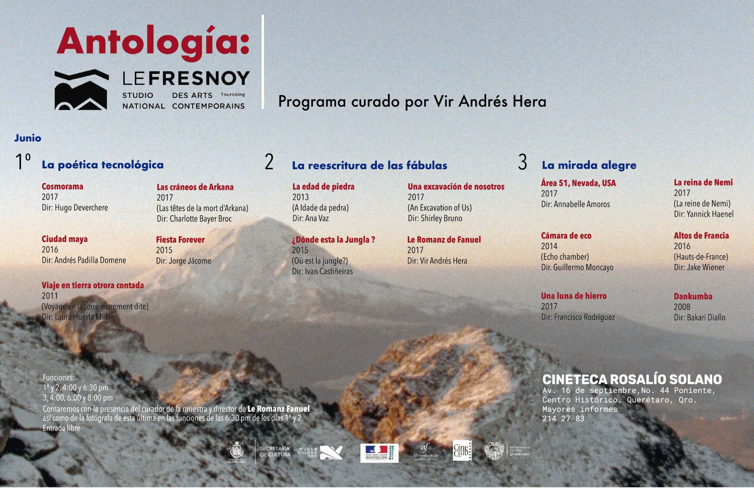 Cineteca Rosalío Solano Querétaro — La Poétique Technologique / La Réécriture des Fables / Le Regard Allègre, Curated program featuring Le Fresnoy productions - Vir Andres Hera
