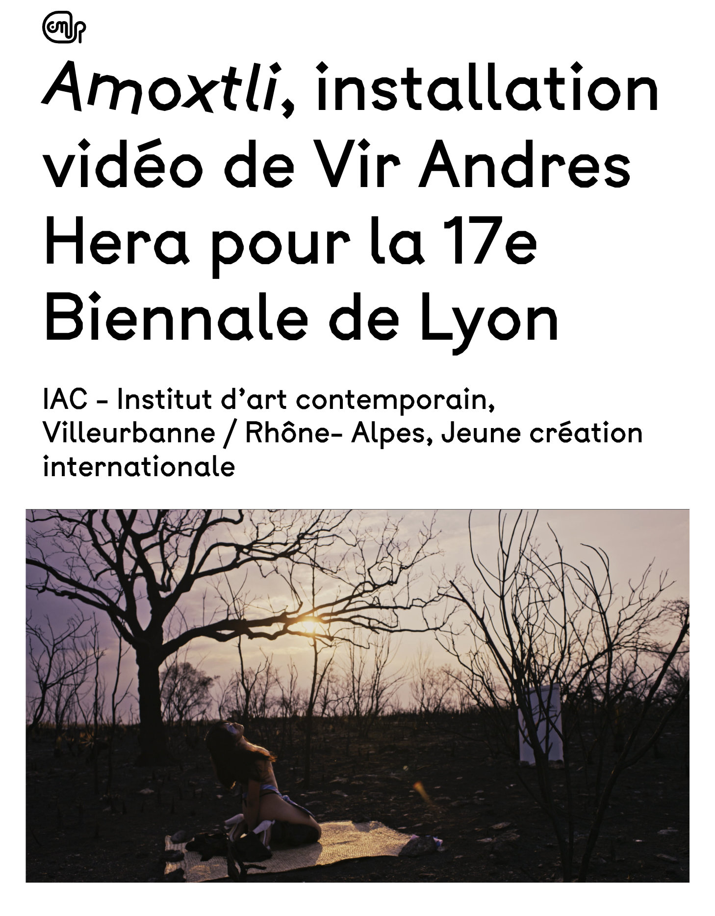 Centre national des arts plastiques (CNAP), Paris — Amoxtli, video installation by Vir Andres Hera for the 17th Lyon Biennale - Vir Andres Hera